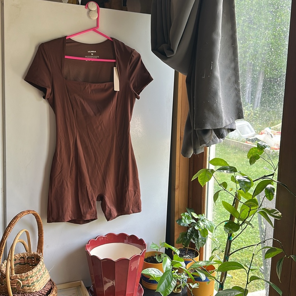 Brown Short Sleeve Jumpsuit